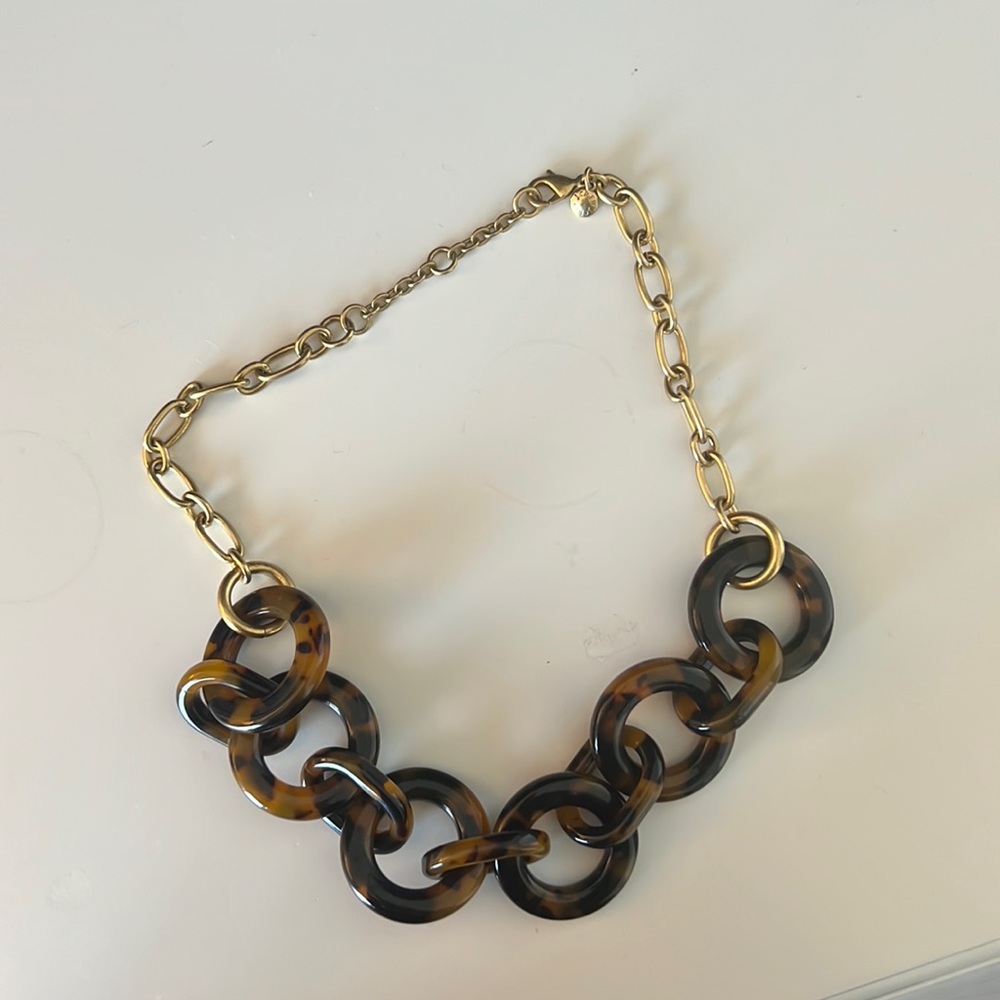 Jcrew tortoise statement necklace